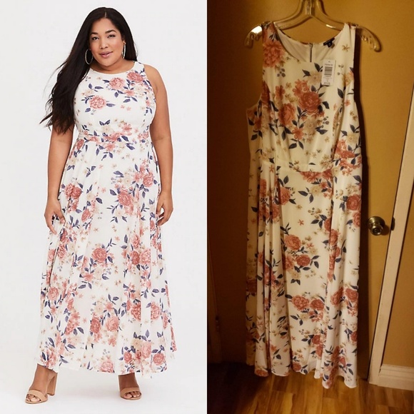 white maxi dress size 16